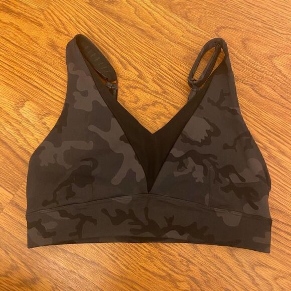 Zyia Active Black Forest Camo with Mesh Adjustable Sports Bra Small - Picture 1 of 5